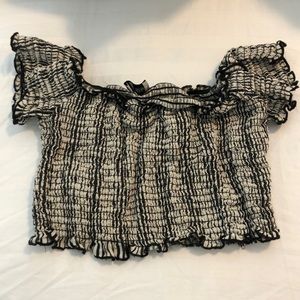 Show me your mumu crop off the shoulder top